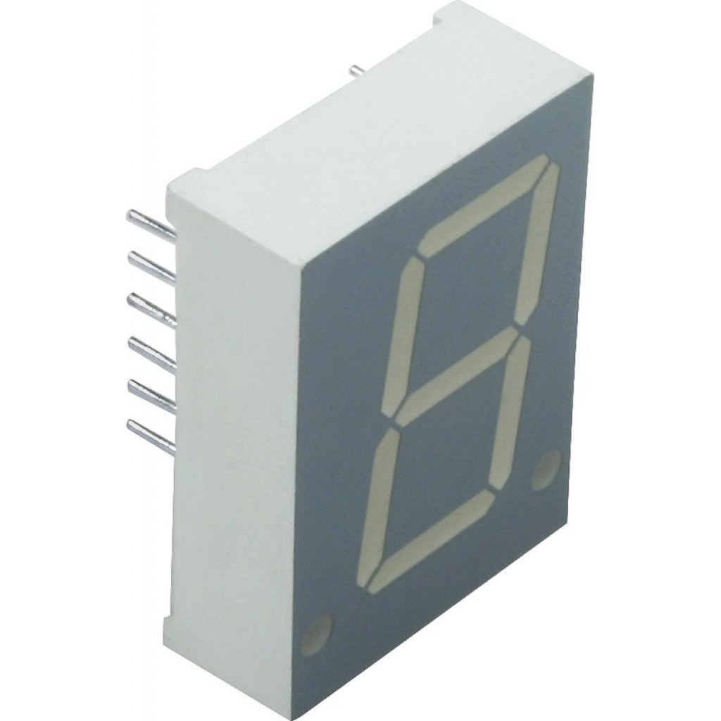 SC08-11GWA - 1 разрядный индикатор 20,32мм/зеленый/568нм/3-10.5мкд/ОК