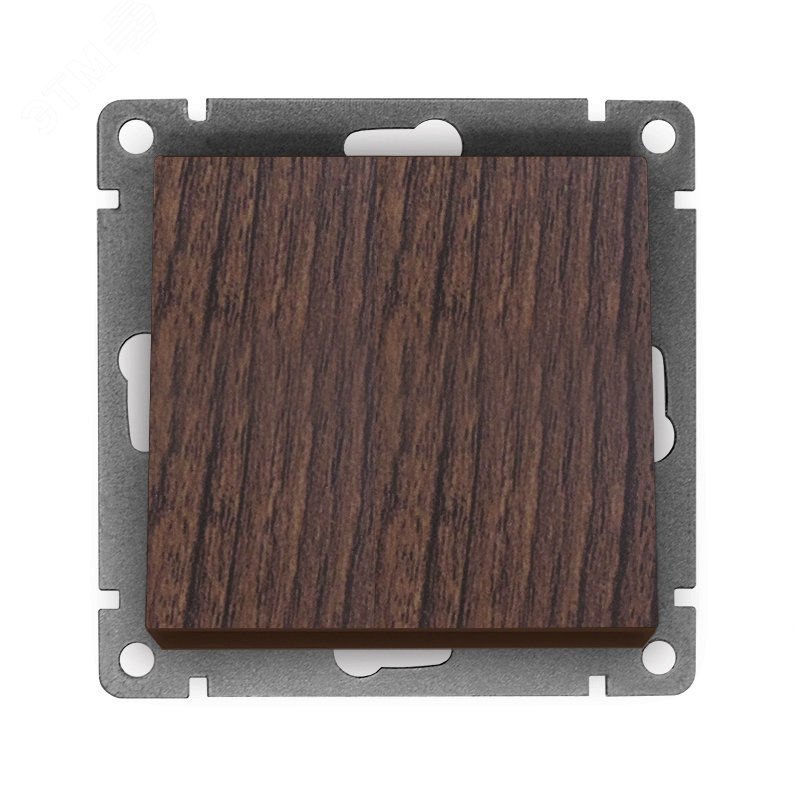 Выключатель одноклавишный UNIVersal серия Афина, с/у, 10А, 220В, венге (еврослот), механизм A0021-V