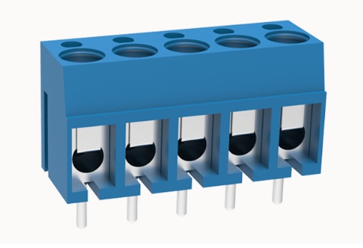 DG300-5.0-05P-12-00A(H) - Винтовой клеммный блок с защитой провода, 5 контактов. Серия DG300-5.0
