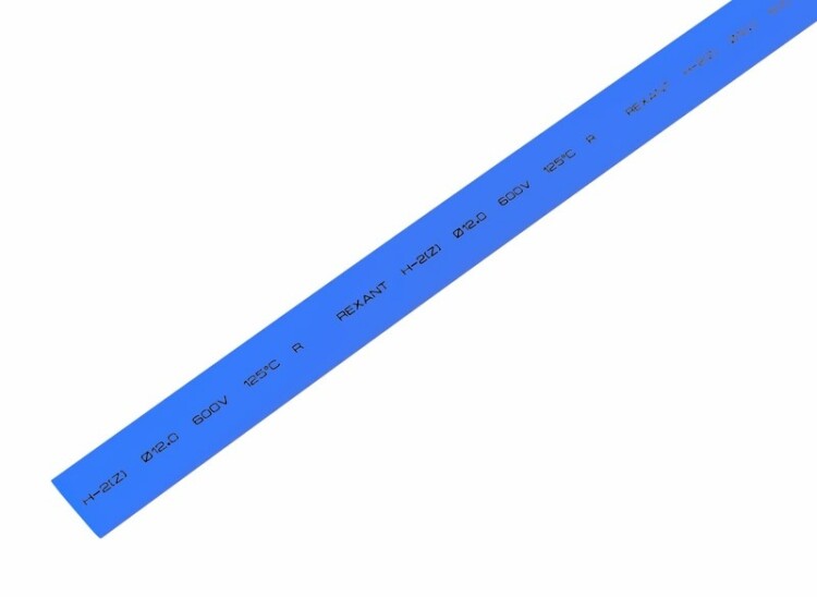 Трубка термоусадочная ТУТ нг 12,0/6,0 синяя - 1м, не поддерживает горение