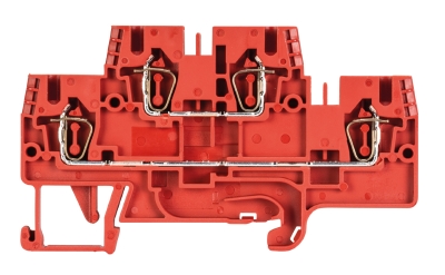 Клемма функц. WKFN 2,5 E/35/...RO - Многоуровневая функциональная клемма, тип фиксации провода: пружинный, номинальное сечение: 2,5 мм кв., 24V, ширина: 5 мм, цвет: красный, тип монтажа: DIN 35