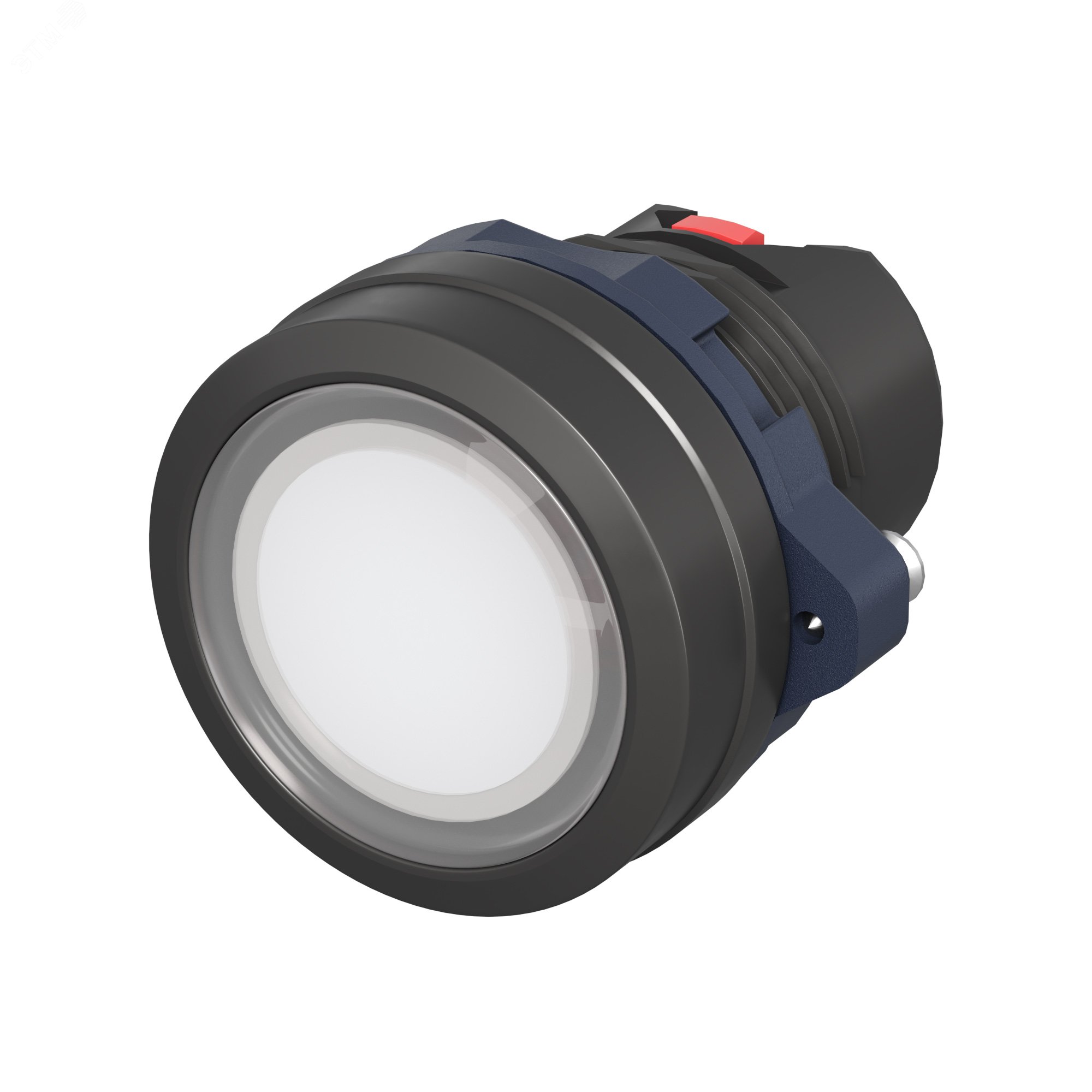 Головка кнопки плоская прозрачная без фиксации,  белая M22P-FMLWP