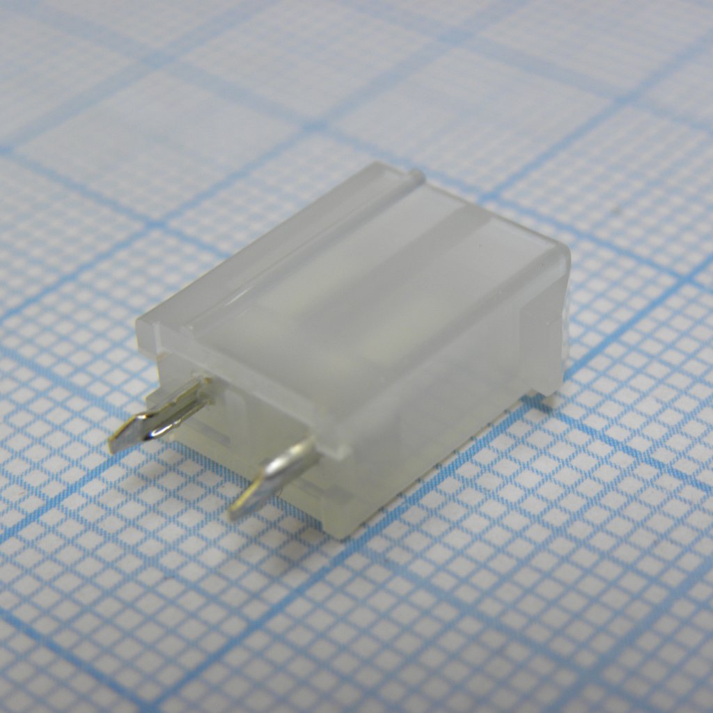 39281023 - Разъем типа провод-плата, вертикальный, 94V-2, 2 контакт(-ов), Штыревой Разъем