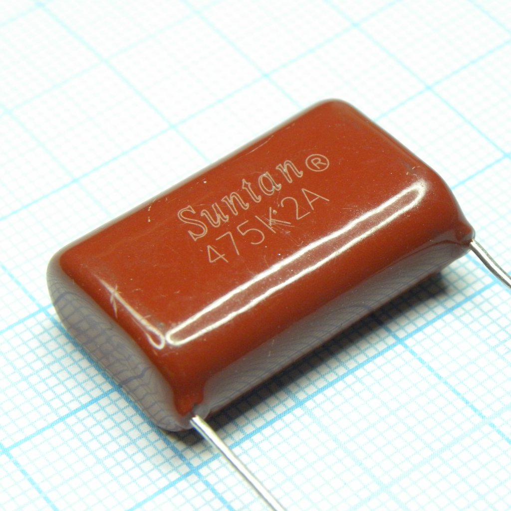 TS02002A475KSB0I0R - Конденсатор металлоплёночный полиэтилентерефталатный 4.7мкФ 100В ±10% шаг выводов 27.5мм 85°С россыпь
