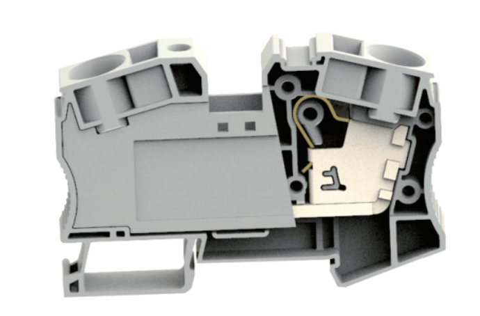 Проходная клемма UJ6-35 - Проходная клемма, тип фиксации провода: push-in, номинальное сечение: 35 мм кв., 125A, 1000V, ширина: 16,2 мм, цвет: серый, тип монтажа: DIN 35