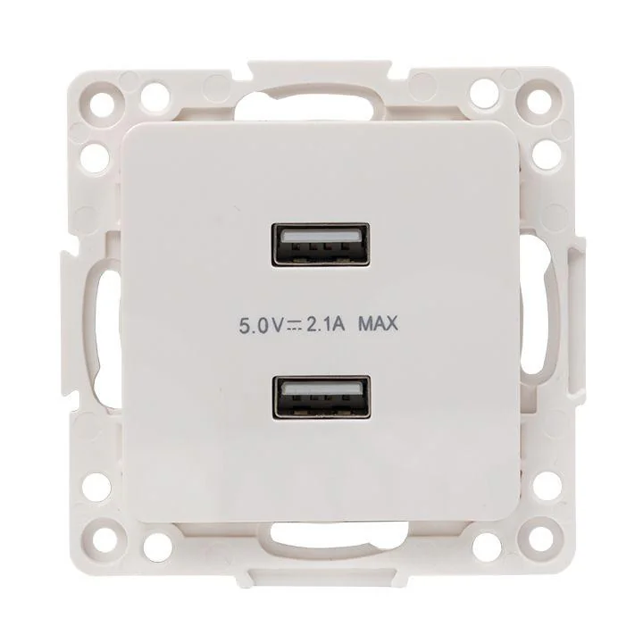 Розетка USB 2-м Стокгольм 2.1А механизм бел. PROxima EYR16-028-10-2USB
