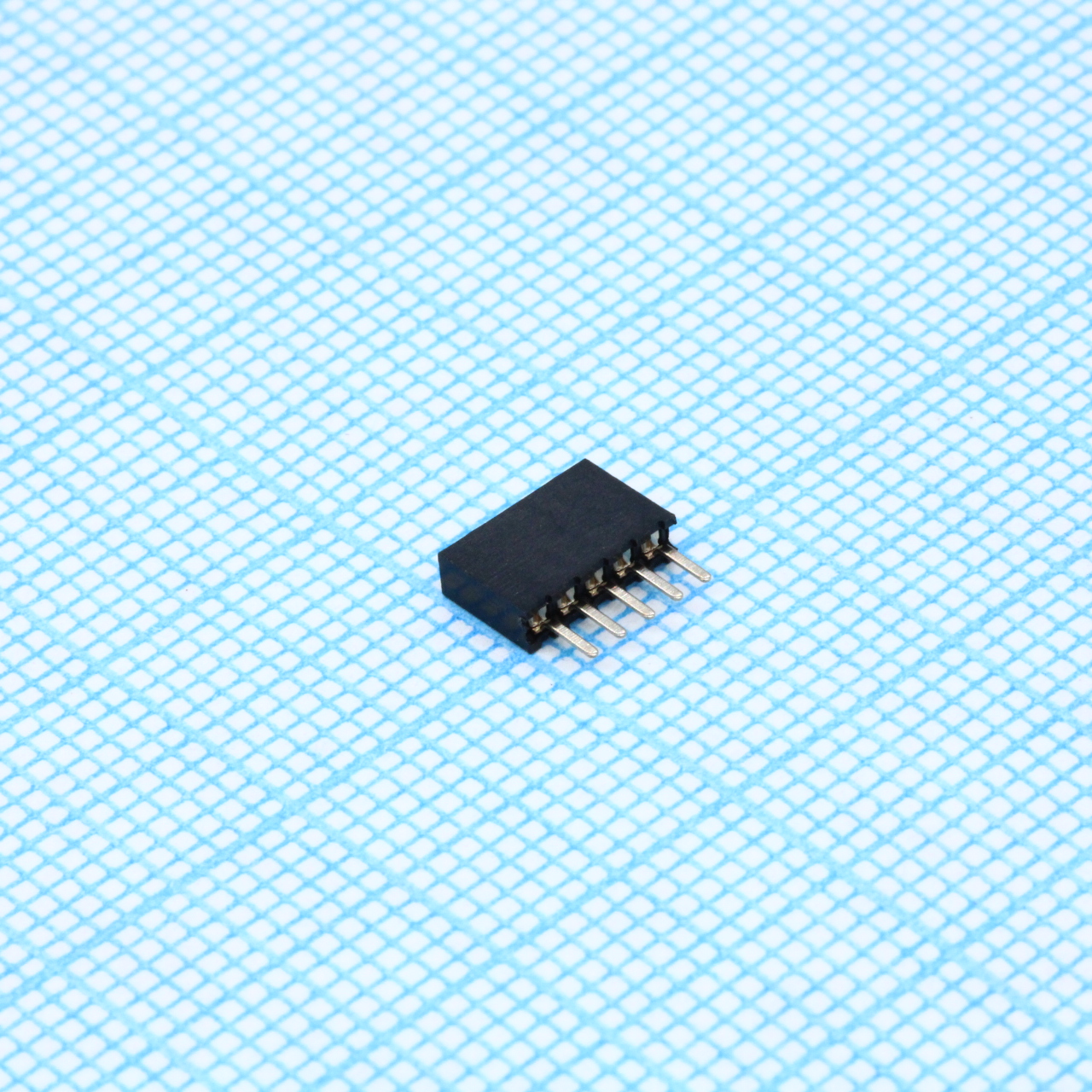 DS1065-01-1X5S8BV - Разъем штыревой 1х5 контактов, шаг 1.27мм, высота 4.40мм