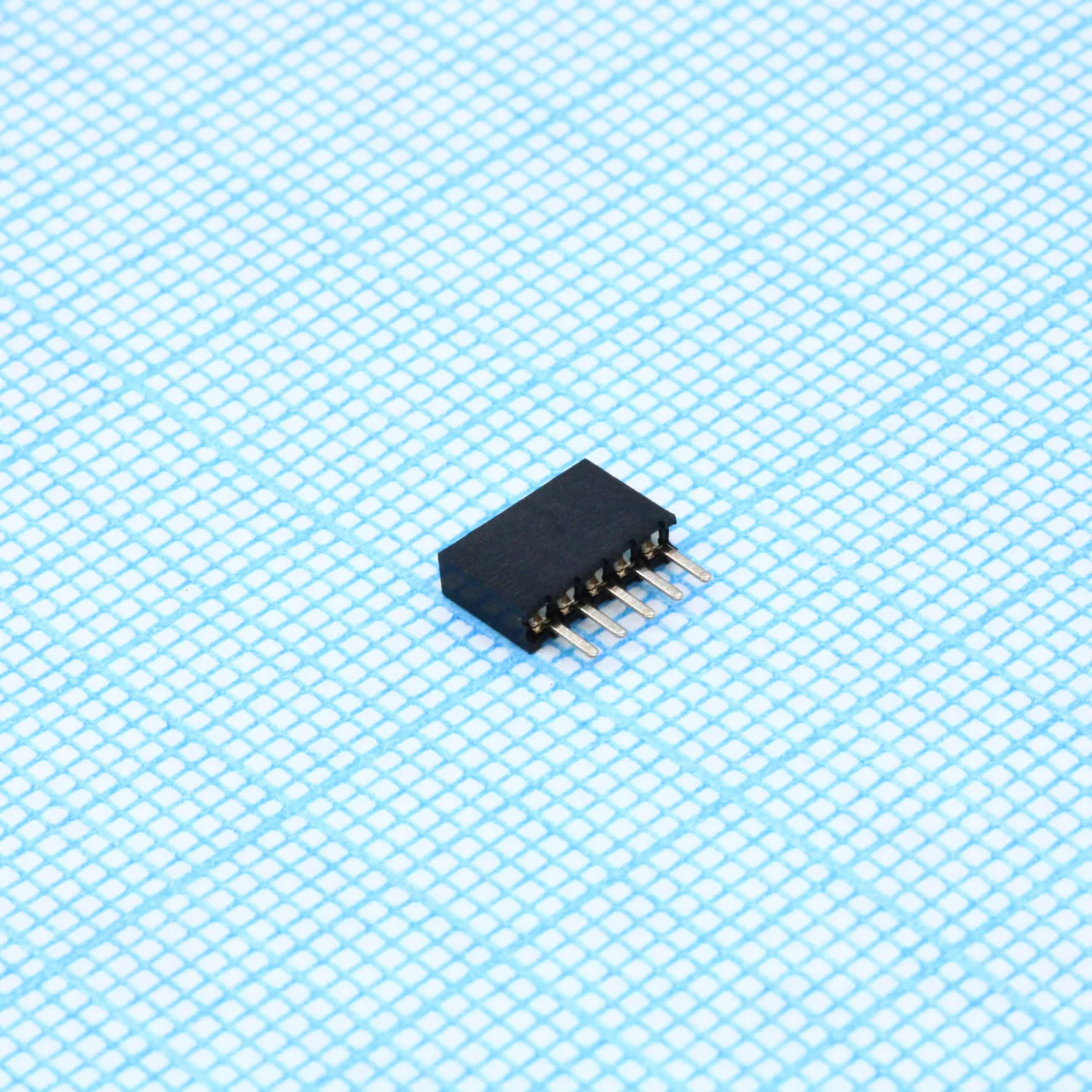 DS1065-01-1X5S8BV - Разъем штыревой 1х5 контактов, шаг 1.27мм, высота 4.40мм