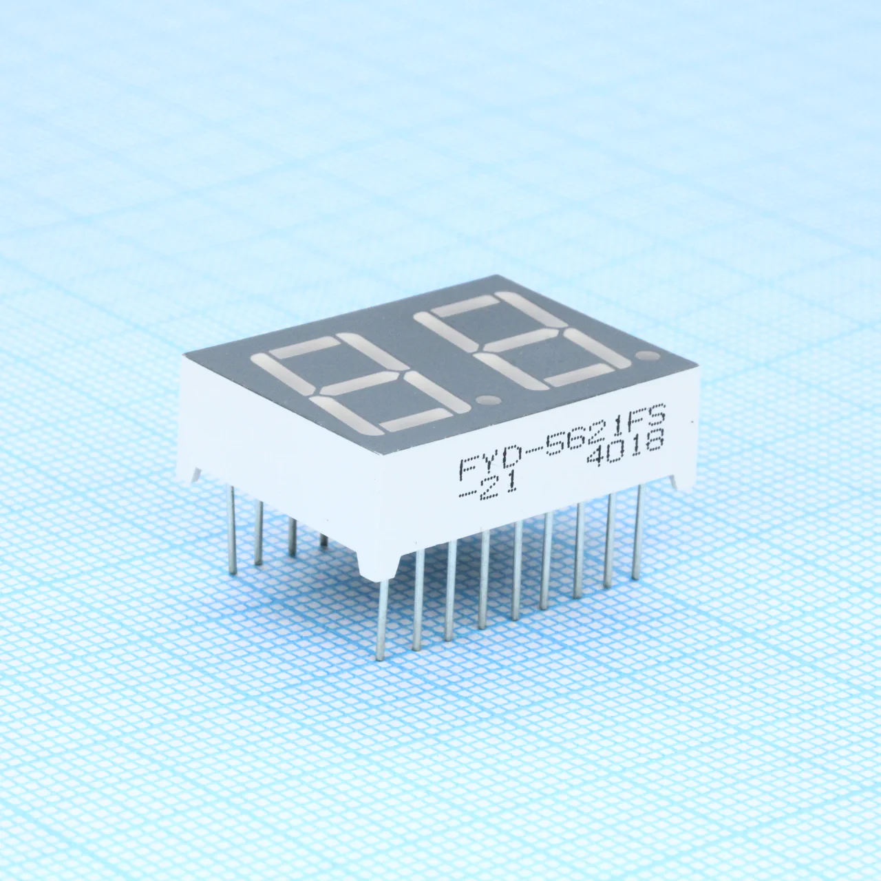 FYD-5621FS-21 - 2-х разрядный индикатор 14,2мм/красный/660нм/15-20мкд/ОА