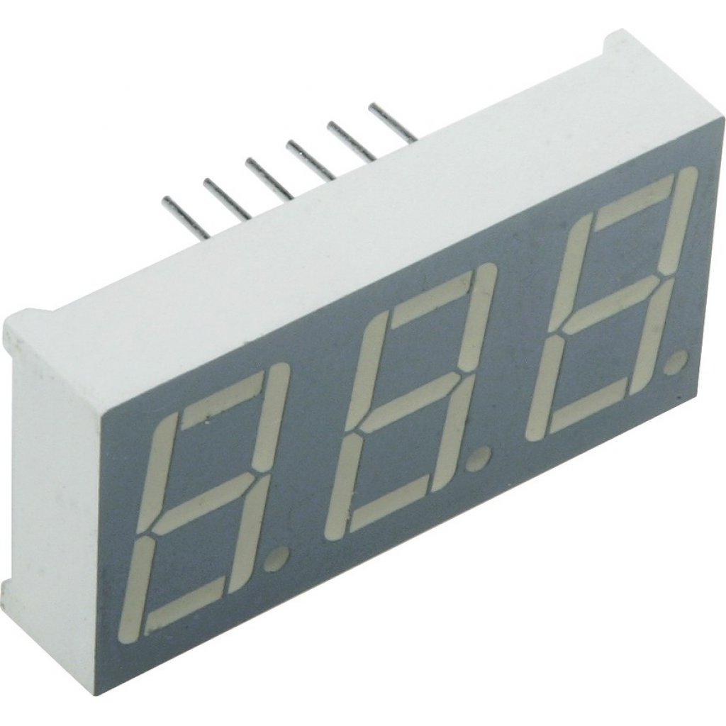 BA56-12GWA - 3-х разрядный индикатор/14,22мм/зеленый/568нм/3-10.5мкд