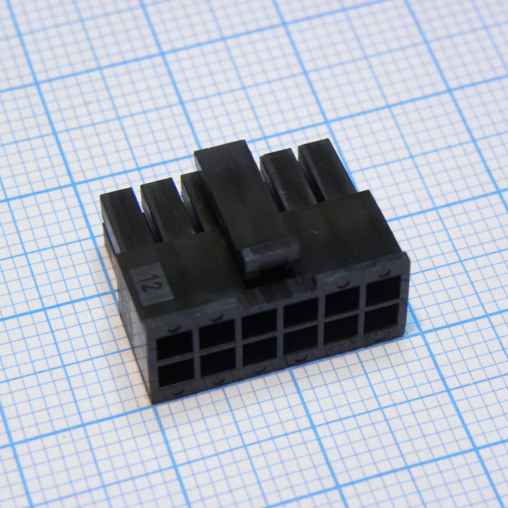 430251200 - Корпус разъема, двухрядный, Серия Micro-Fit 3.0, Гнездо, 12 вывод(-ов), 3 мм