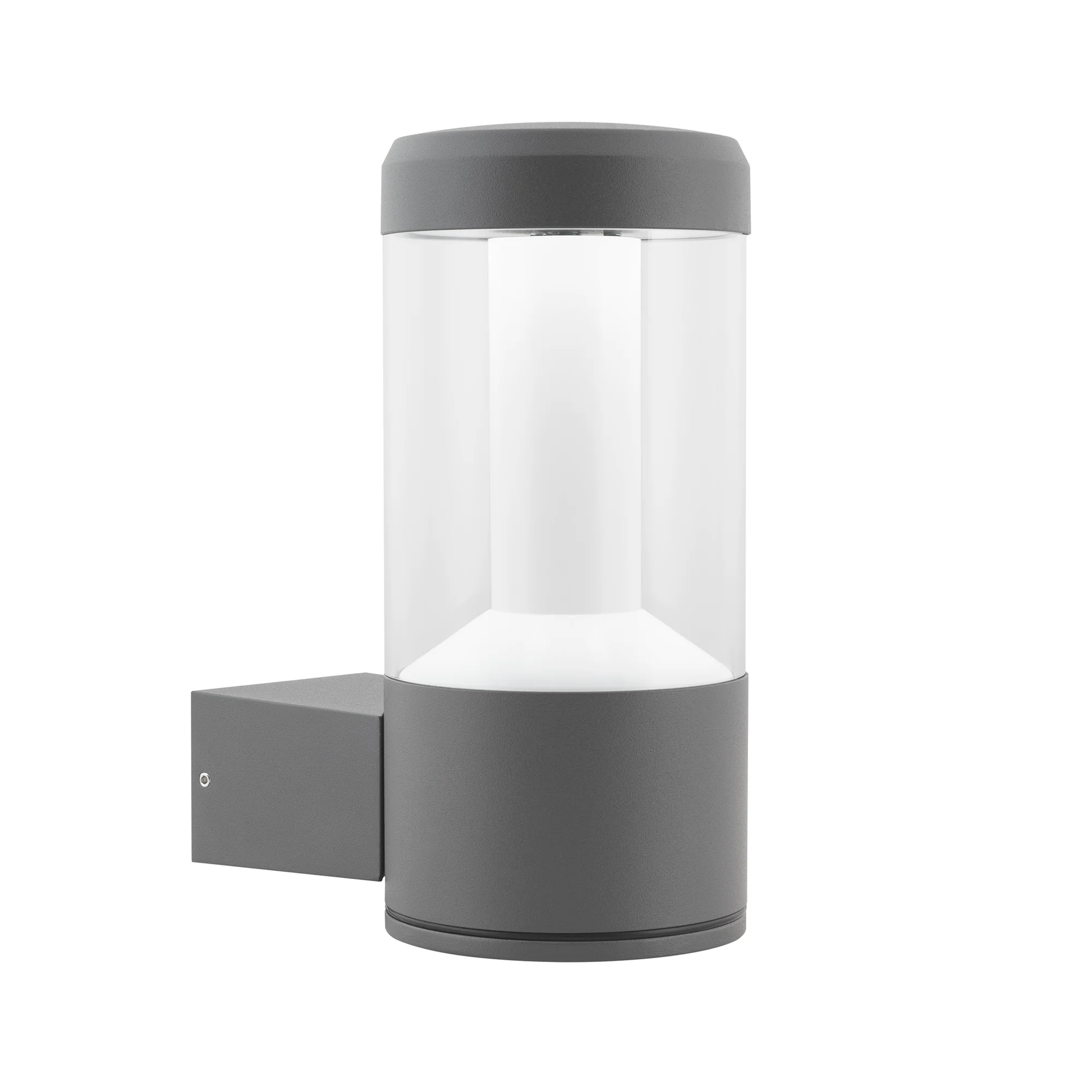 Светильник LGD-STEM-WALL-10W Warm3000 (GR, 185 deg, 230V) 029985 - Настенный светильник для подсветки входных групп и фасадов зданий. Цвет ТЕПЛЫЙ БЕЛЫЙ 3000К, 10Вт (670лм). Влагозащищенный корпус IP65 - серый алюминий, экран из поликарбоната. Питание 230В