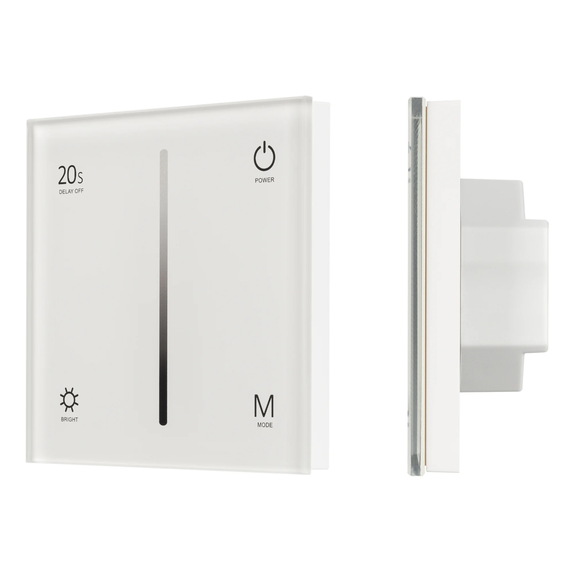 Панель SMART-P6-DIM-G-IN White 12-24V, 4x3A, Sens, 2.4G IP20 пластик, 5 лет