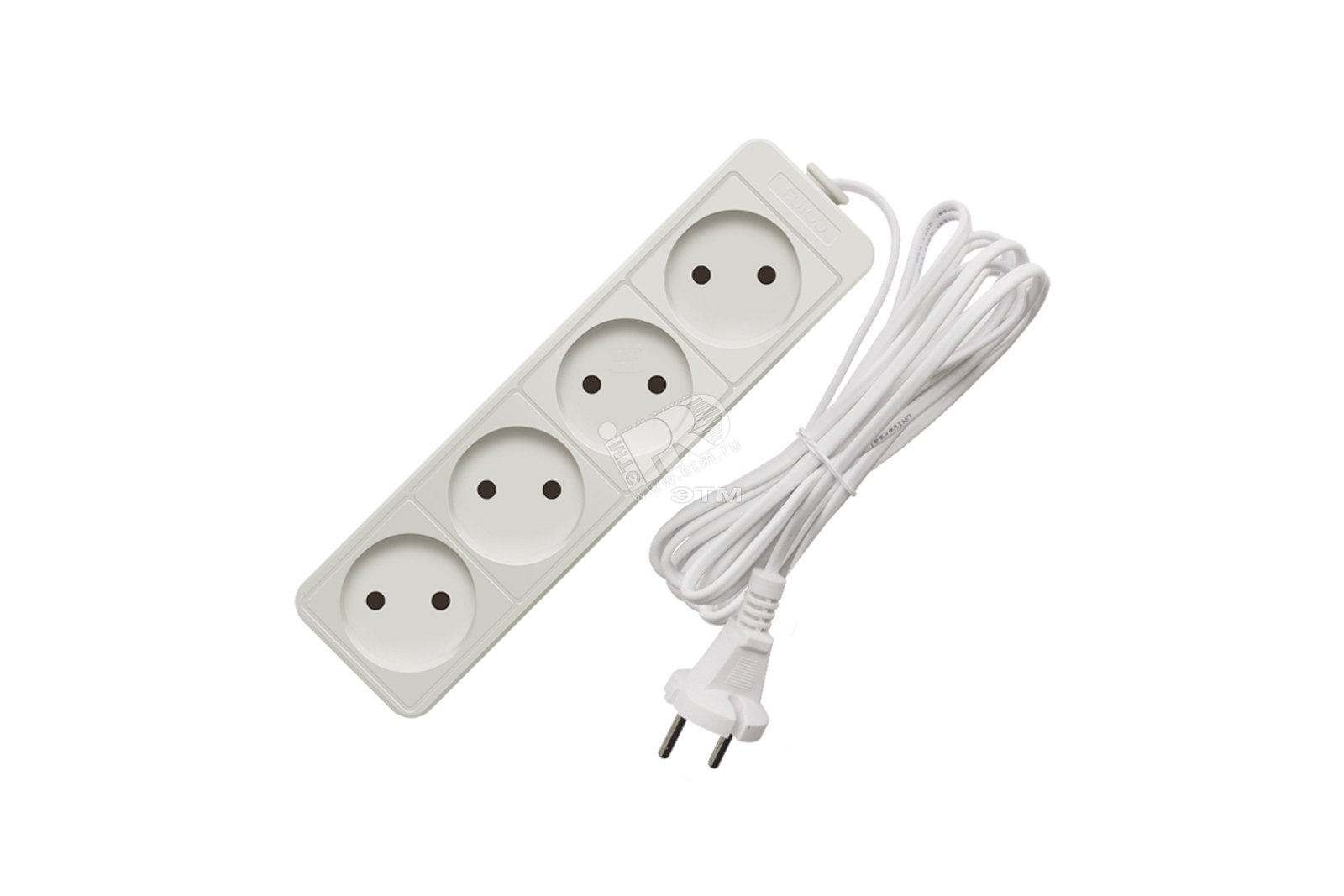 Удлинитель бытовой ТМ Союз 1300 Вт 4 гнезда ШВВП 5м 481S-0405