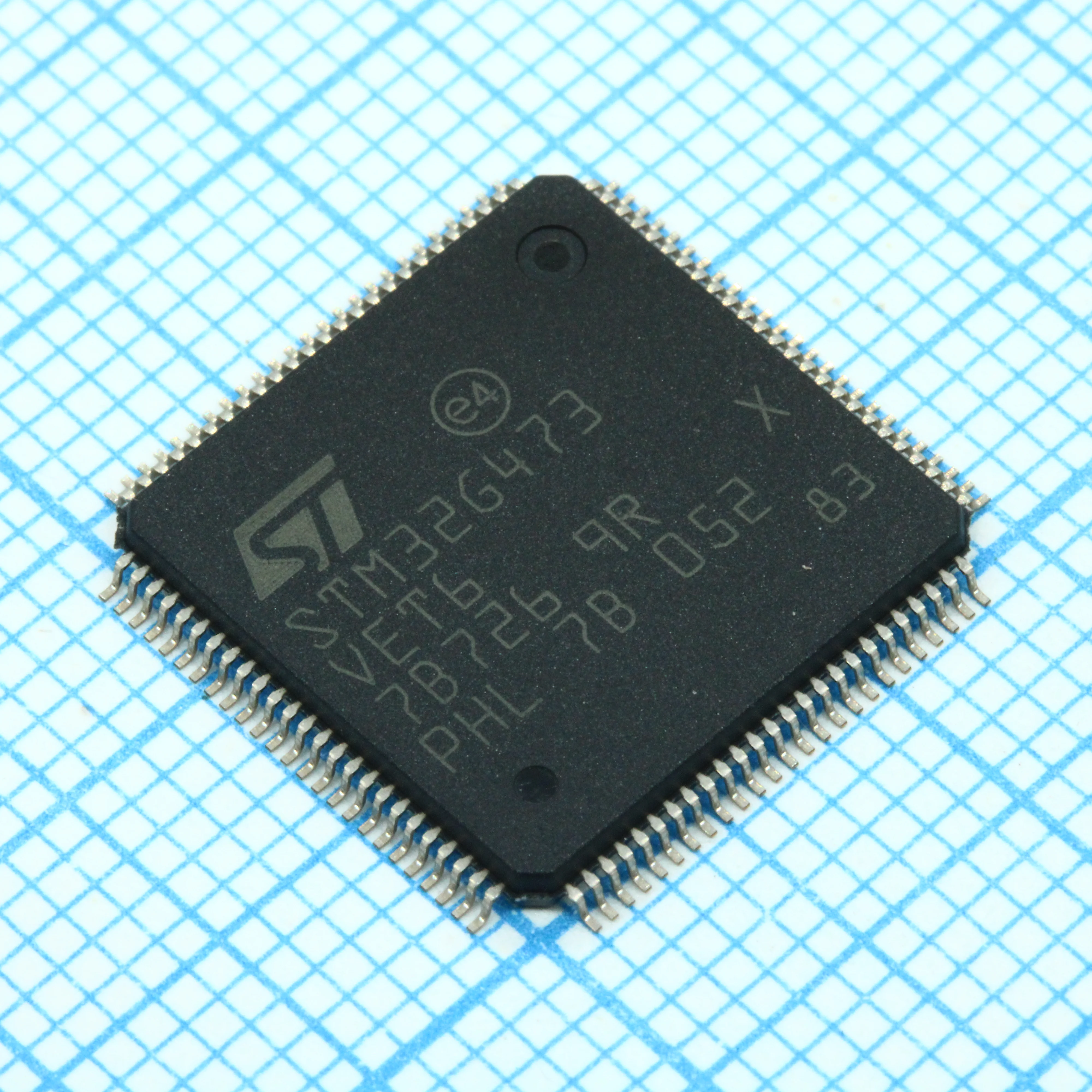 STM32G473VET6 - Микроконтроллер 32-бит ядро ARM Cortex M4 RISC 512кБ Флэш-память 3.3В 100-Pin LQFP лоток