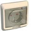 Розетка 1-м СП Этюд 16А IP44 250В с заземл. защ. шторки крем. SE PC16-044K