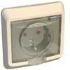 Розетка 1-м СП Этюд 16А IP44 250В с заземл. защ. шторки крем. SE PC16-044K
