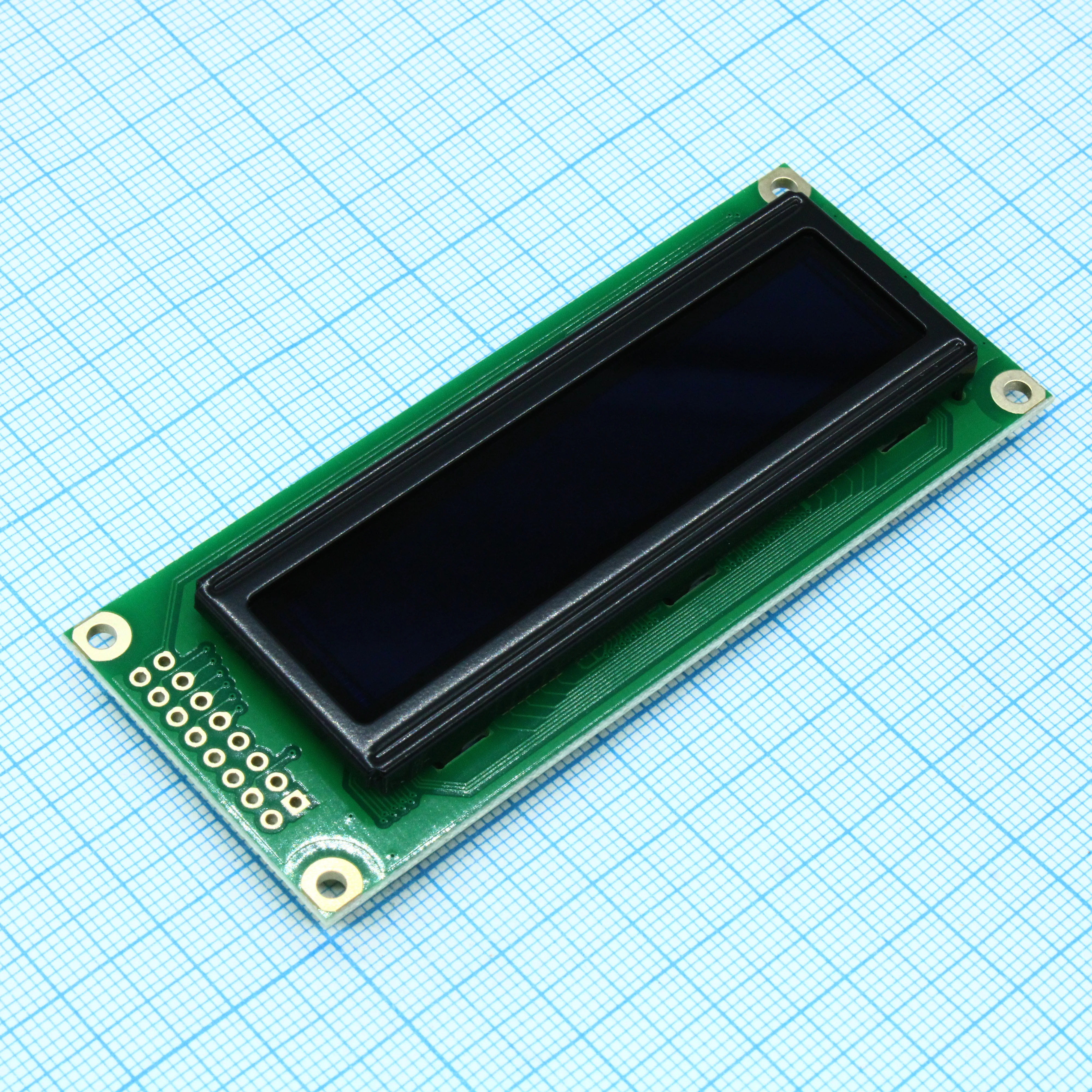 WEH001602CLPP5N00100 - OLED символьный 16х2 (1602C), желто-зеленый, 8-битный паралл. интерфейс 6800, VDD =5В, -40...+80С