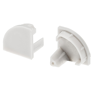 Заглушка ARH-KANT-16R глухая 016567 - PVC серая заглушка, глухая, для профиля KANT-H16 с полукруглым экраном.