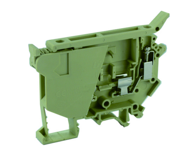 Предохранительная клемма USK-4RDX24 - Предохранительная клемма, 5X20, 5X25, с LED 24V, тип фиксации провода: винтовой, номинальное сечение: 4 мм кв., до 6,3A, 800V, ширина: 8,2 мм, цвет: бежевый, тип монтажа: DIN 35