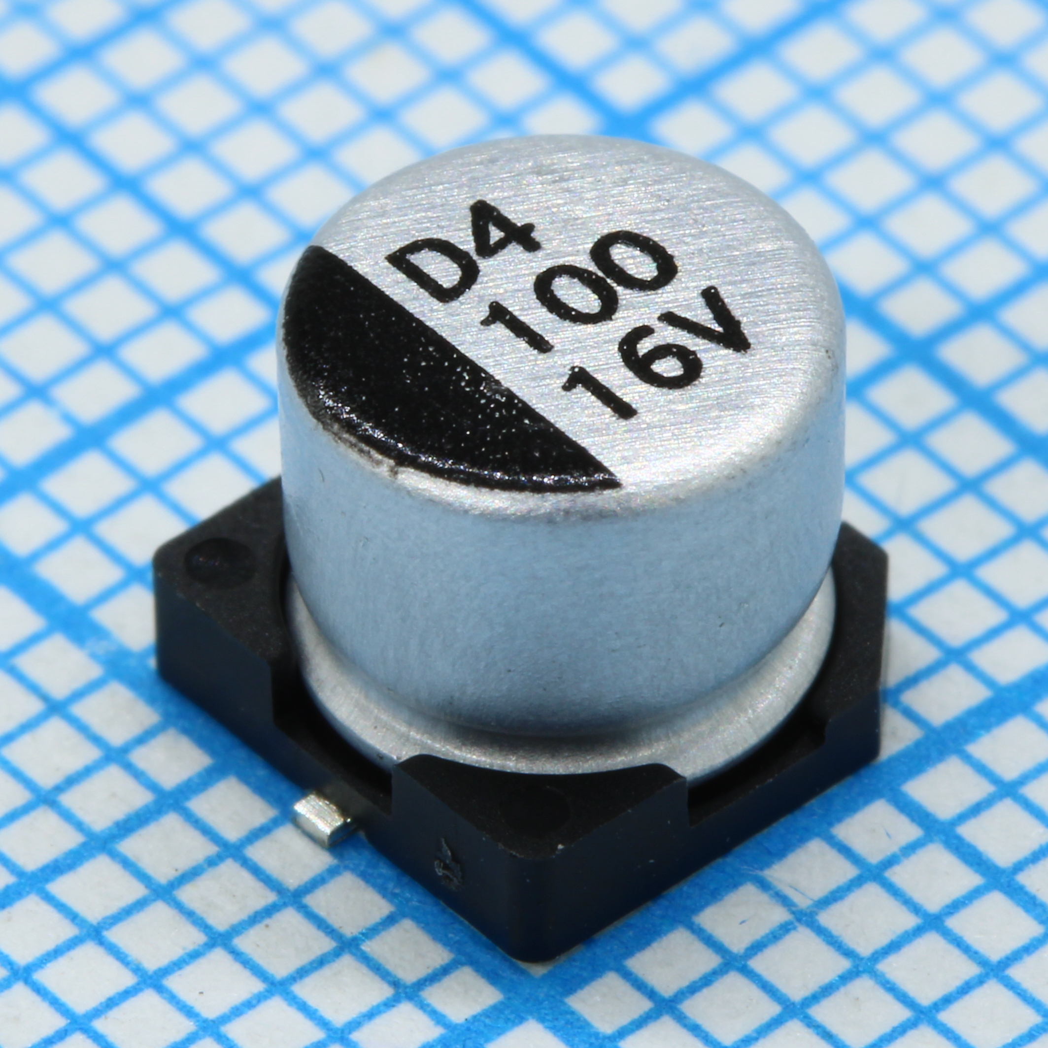 CD016M101E5APKKKV00R - Конденсатор алюминиевый электролитический SMD 100мкФ 16В ±20% (6.3х5.4)мм 0.8Ом 230мА 2000час 105°C лента на катушке