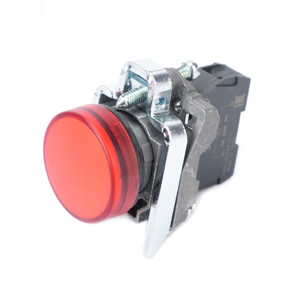 Лампа светосигнальная d22мм 24В DC красн. в сборе SE SB4BVB4 - Лампа сигнальная d22-24V кр