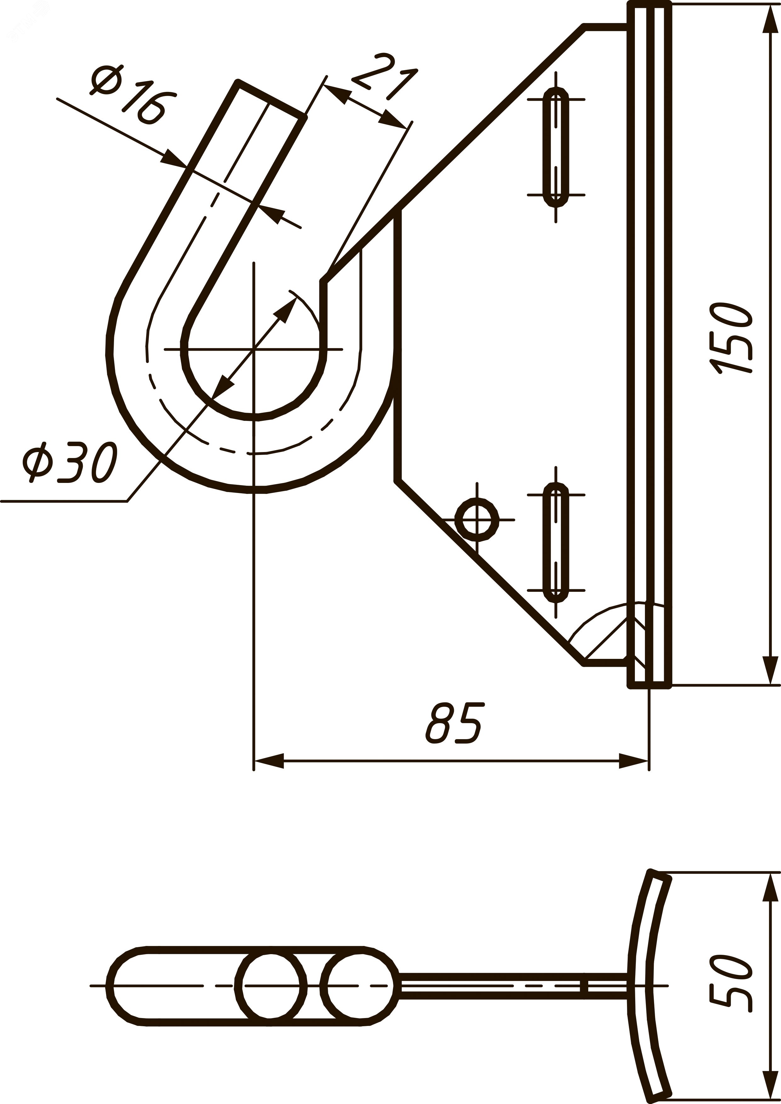 Крюк монтажный CF 16 (18кН) (CF16; SOT 29.10; HEL-5661) ВК 20801271