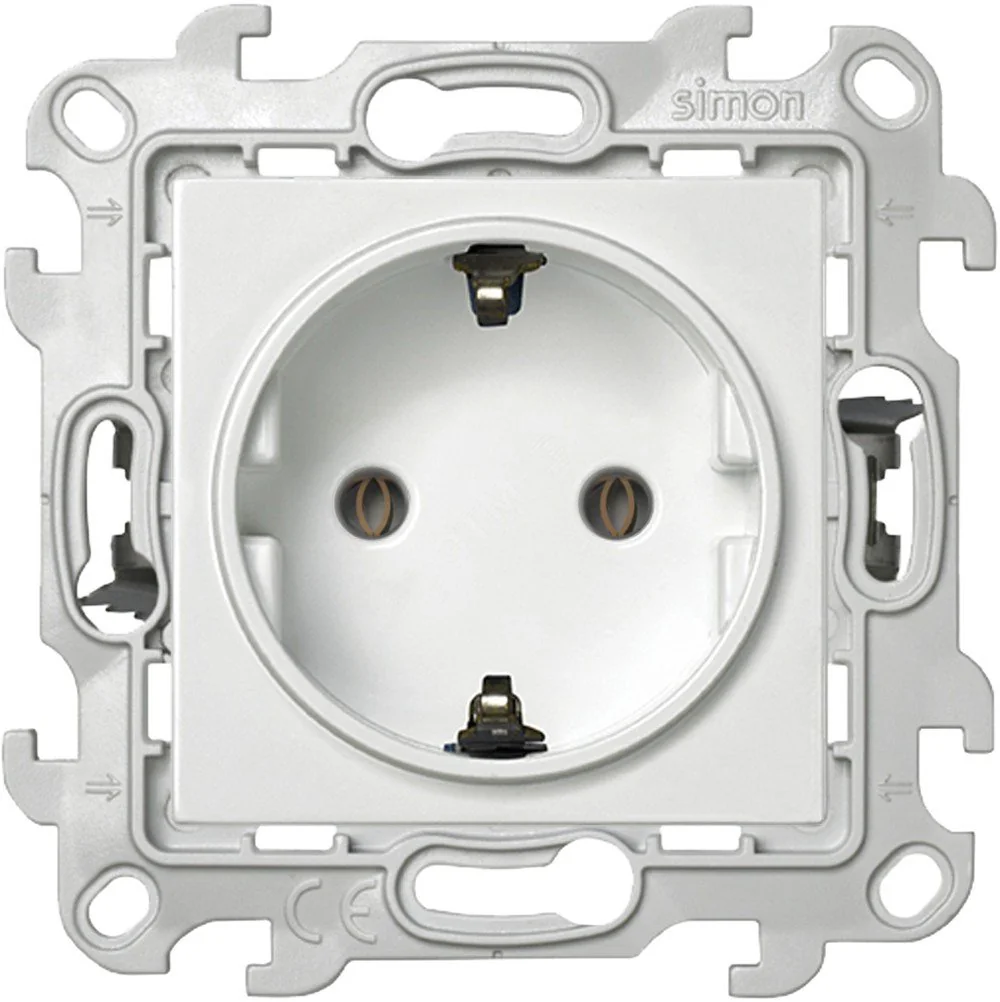 Розетка 1-м СП 24 16А IP20 2P+E Push&Go без защ. шторок механизм бел. 2420434-030