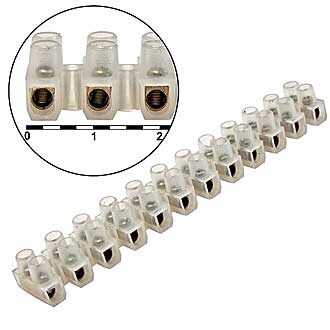 PA12-6A-6mm U-Type - Колодка клеммная 400В 6А 12 клемм