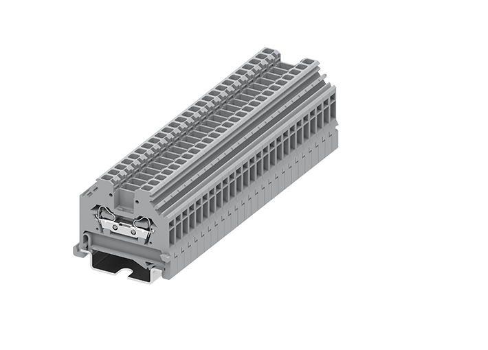 Проходная клемма 225915 - Проходная клемма, боковой подвод кабеля, TA2.5, тип фиксации провода: пружинный, номинальное сечение: 2,5 мм кв., 24A, 800V, ширина: 5 мм, цвет: серый, тип монтажа: DIN 35