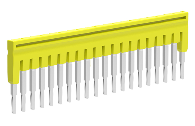 Соединительная перемычка 2150-320 - Соединительная перемычка, для клемм TA1.5, изолированная, 20 полюсов, цвет: желтый