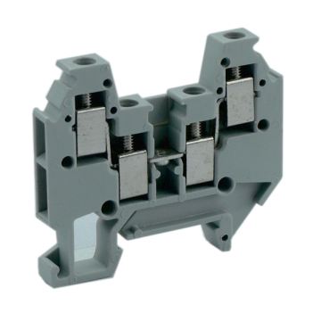 Клемма MINI UKJ-1.5MT/2X2 - Мини клемма, 4 точки подключения в клемме, тип фиксации провода: винтовой, номинальное сечение: 1,5 мм кв., 17,5A, 400V, ширина: 4,2 мм, цвет: серый, тип монтажа: DIN 15