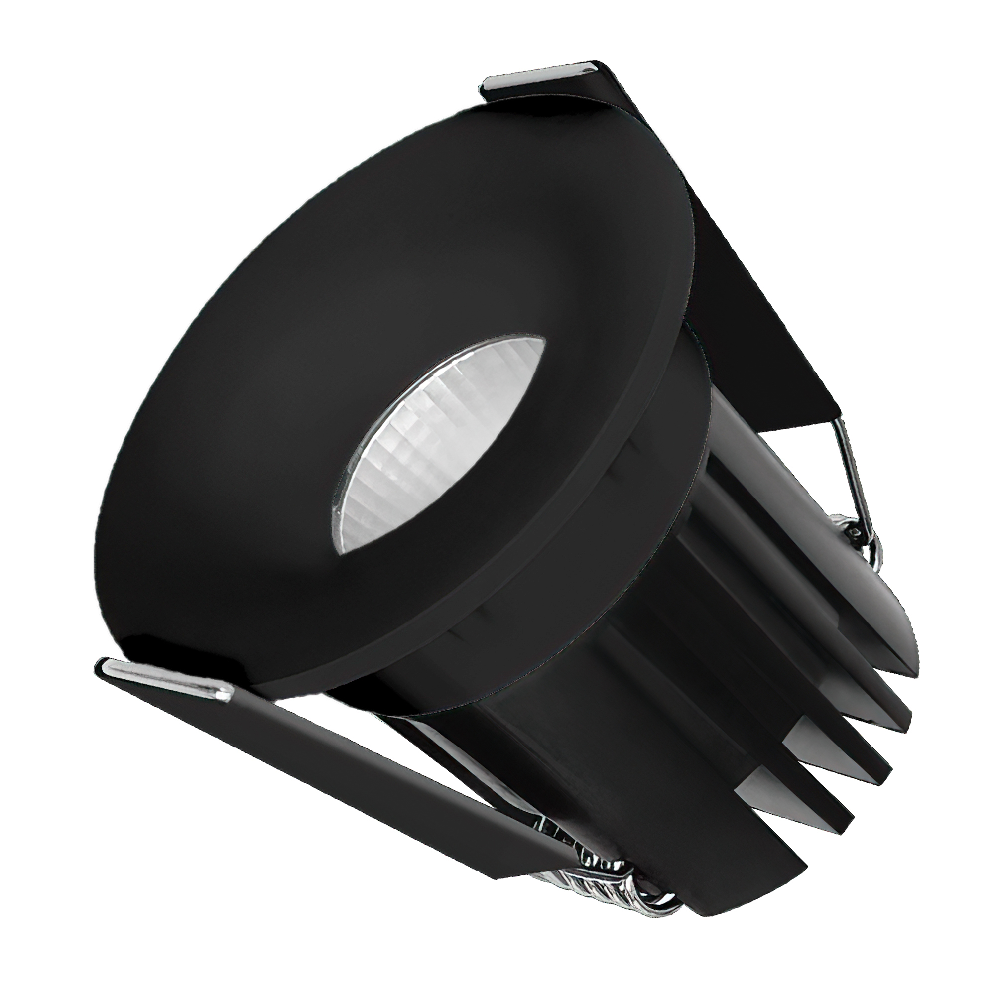 Светильник MS-FOGGY-BUILT-R45-5W Warm3000 (BK, 36 deg, 230V) 044633 - Встраиваемый светильник даунлайт. Мощность 5 Вт, св. поток 400 лм, 80 лм/Вт, тёплый 3000 K, CRI>90, угол 36°, напряжение питания 230 В. Черный круглый корпус из алюминия, экран PMMA, ст