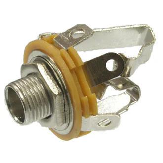 SZC-0070 STEREO 6.35 MM - Разъём аудио гнездо стерео 6.35 мм, на корпус с гайкой