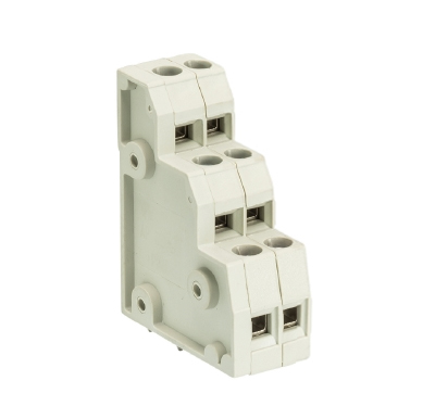 Клемма Wiecon 8190 / 4 / 2 OB - Клемма на печатную плату, подвод кабеля сбоку, 2 полюса, шаг: 10 мм, винтовая фиксация провода, без маркировки, 250V, 16A, цвет: серый, серия 8190