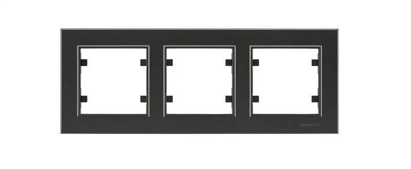 Рамка 3-м Karea горизонт. дым. металлик 56050703