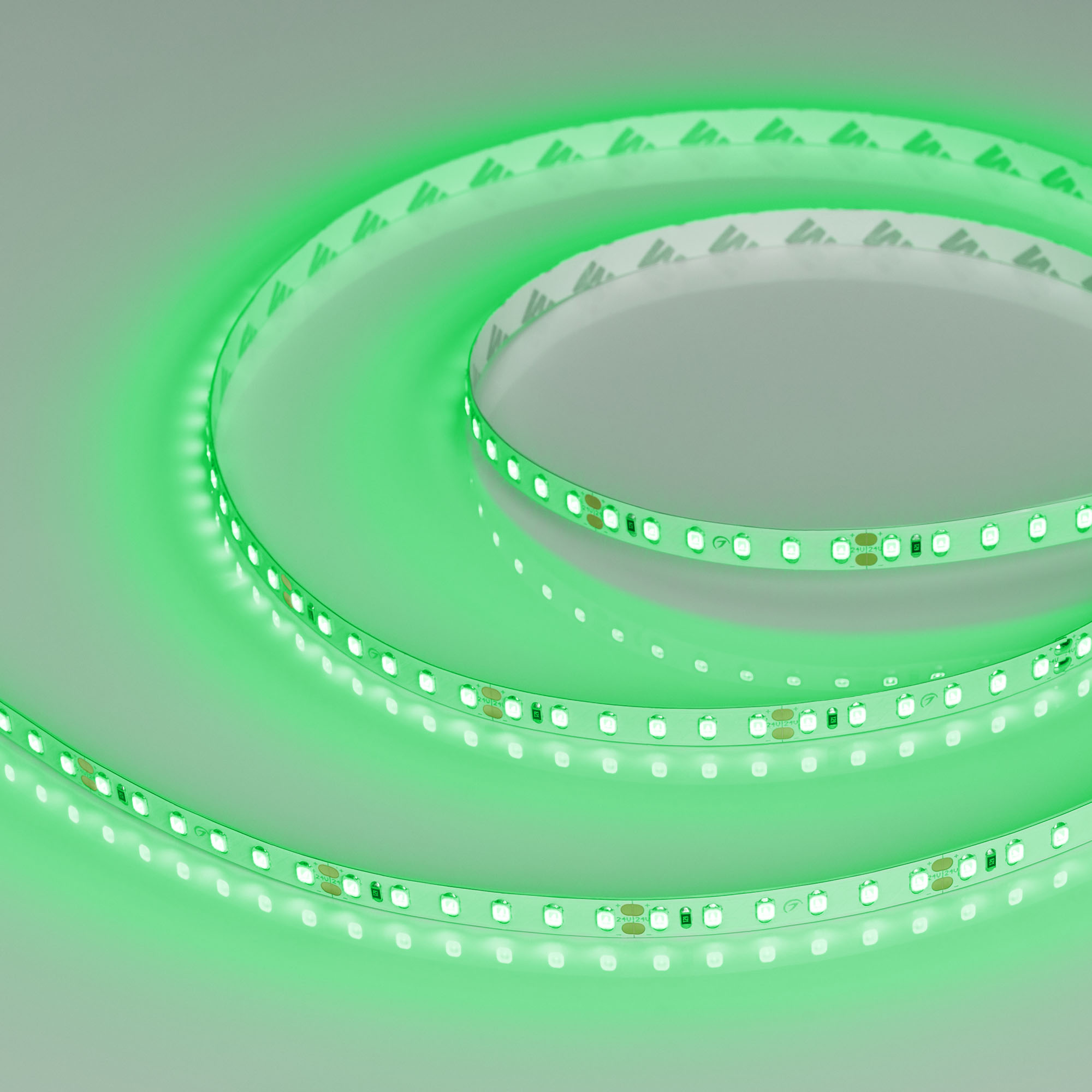 Лента RT-A120-8mm 24V Green(9.6 W/m, IP20, 2835, 5m) 008782(2) - Светодиодная лента RT-A120, открытая. Светодиоды 2835, 120 шт/м (600 шт на 5 м), белая плата, ширина 8 мм, скотч 3M. Цвет ЗЕЛЁНЫЙ 525 nm, угол 120°. Питание 24V, мощность 9.6 Вт/м (48 Вт на 