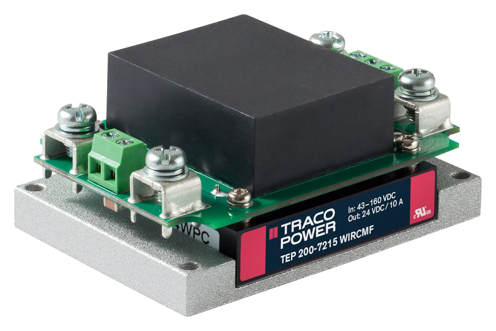 TEP 200-2412WIRCMF - Преобразователь DC/DC на шасси модульный вход 24В выход 12V 15A 240Вт 9-выводов
