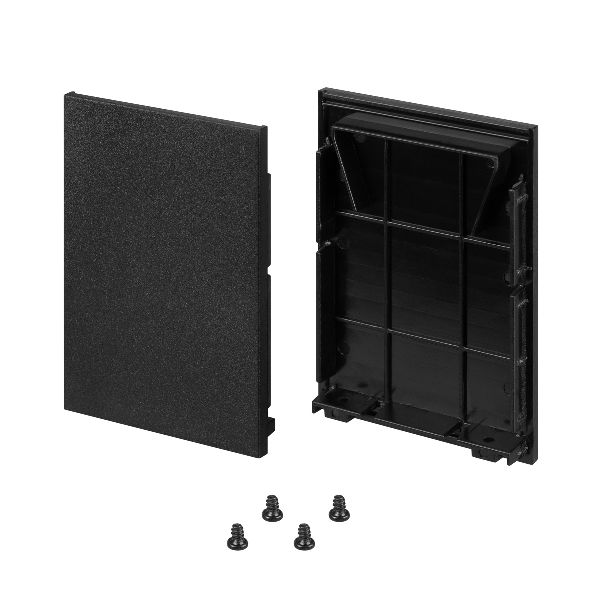 Заглушка LINE-5075-HONEYCOMB BLACK глухая 044882 - Пара алюминиевых заглушек для профиля LINE-5075-HONEYCOMB. Цвет - черный. В комплекте 2 заглушки без отверстия.