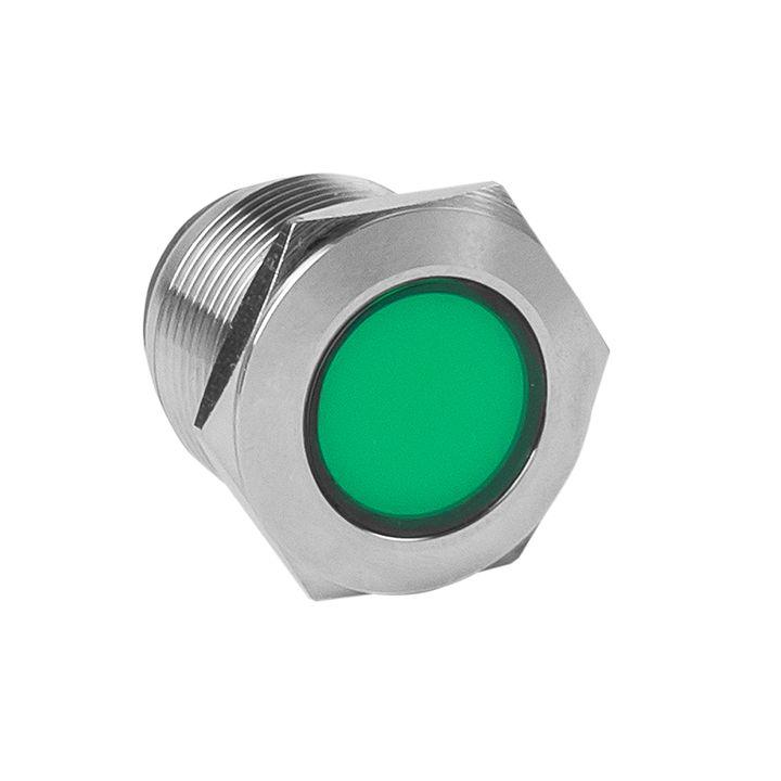 Лампа зеленая сигнальная S-Pro67 19 мм 24В PROxima s-pro67-322 - Лампа сигнальная d19-24V зел мет