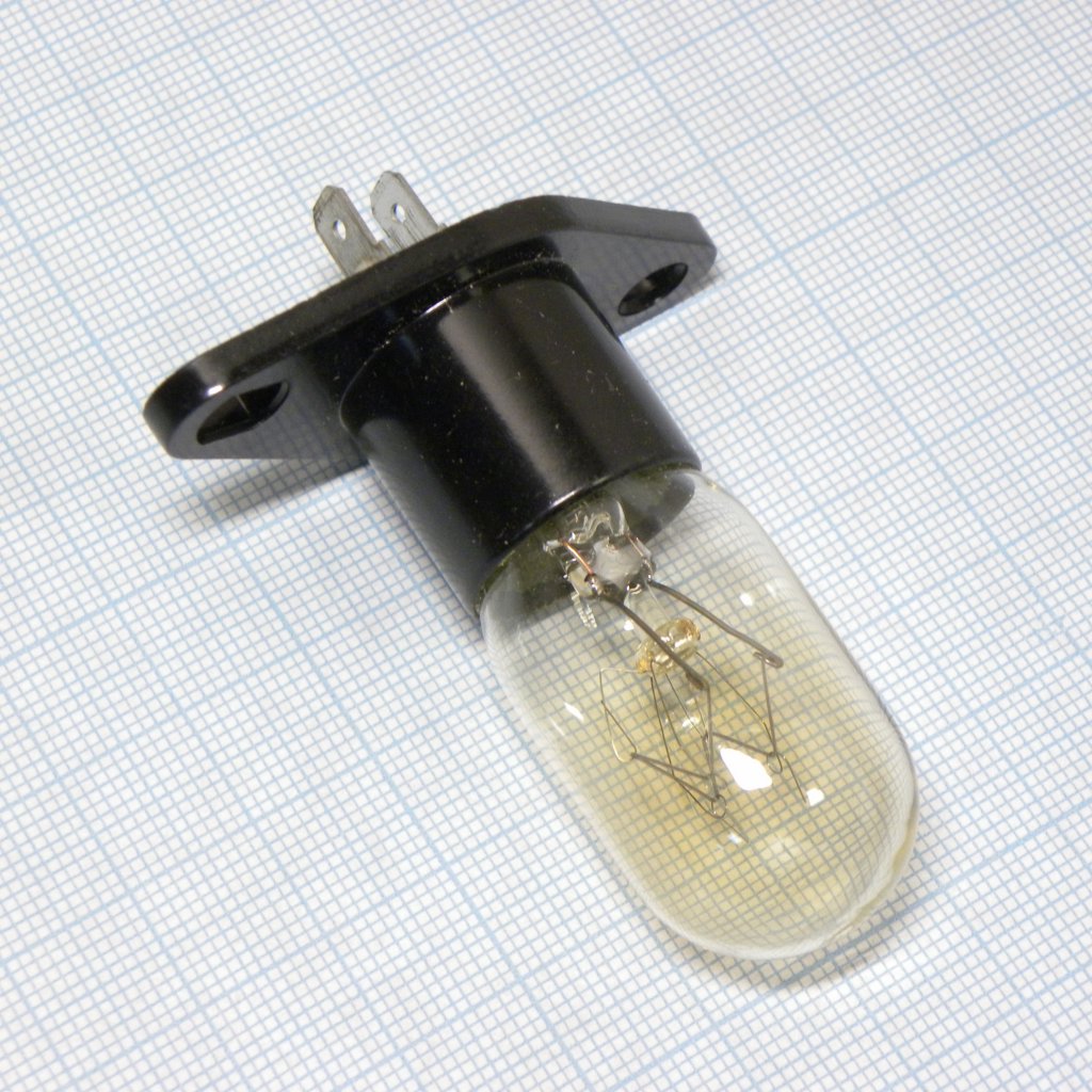 Лампа для СВЧ печи 220-250V 20W пр конт - лампа для СВЧ печи с фланцем, с прямыми контактами