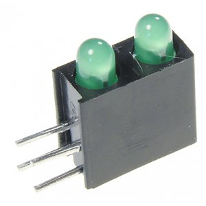 L-934EB/2GD - Светодиодный модуль 2LEDх3мм/зеленый/568нм/8-20мкд/60°