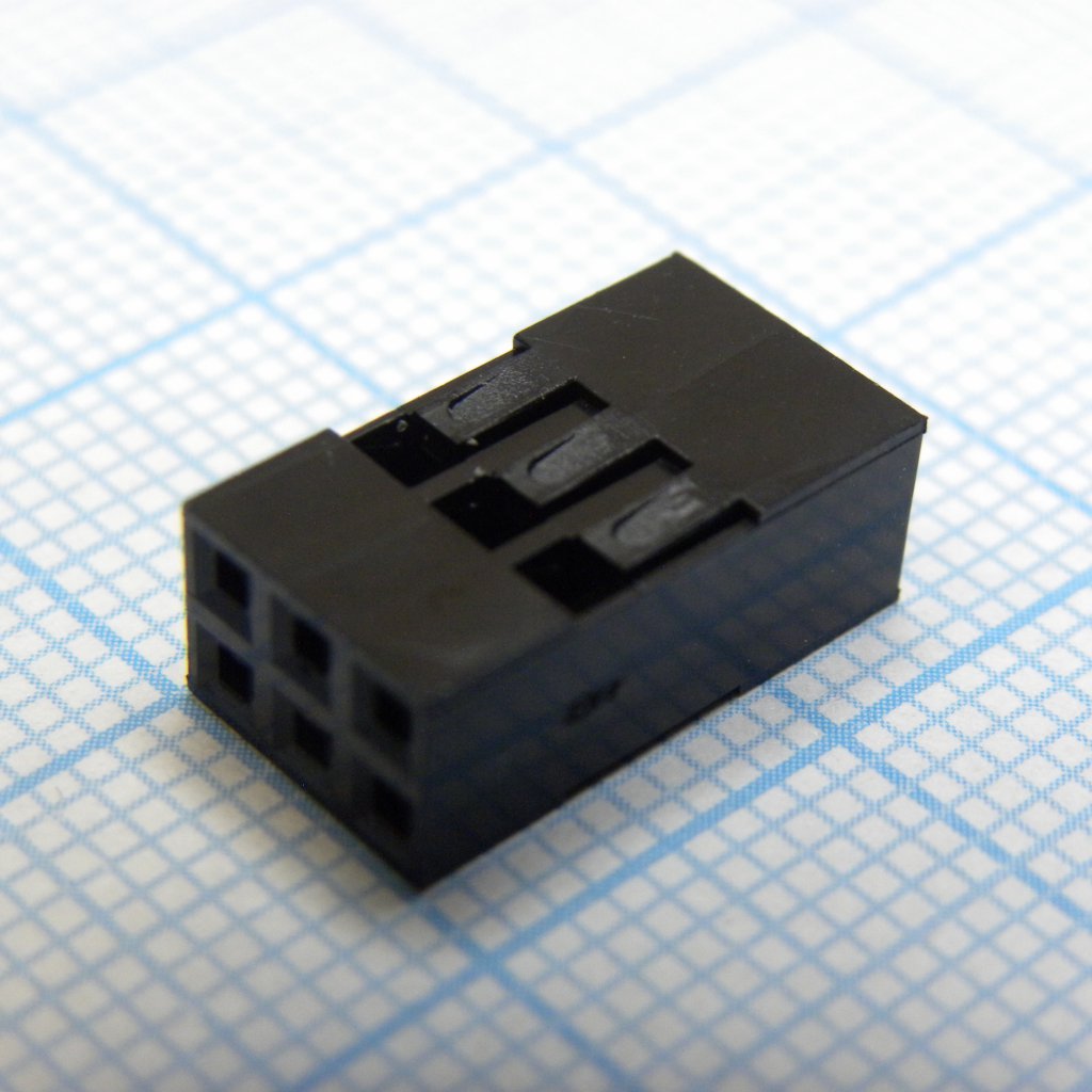 I-DS1071-SCB02X3 - Гнезда на кабель, двухрядные, требуются контакты T-DS1071-SC600