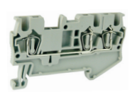 Проходная клемма UJ5-1.5/1X2E - Проходная клемма, 3 точки подключения в клемме, серия E, тип фиксации провода: пружинный, номинальное сечение: 1,5 мм кв., 17,5A, 500V, ширина: 4,2 мм, цвет: серый, стандарт GB/T14048.1, тип монтажа: DIN 35