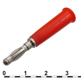 10-0068 A RED - Штекер 10-0068 A красный, под пайку