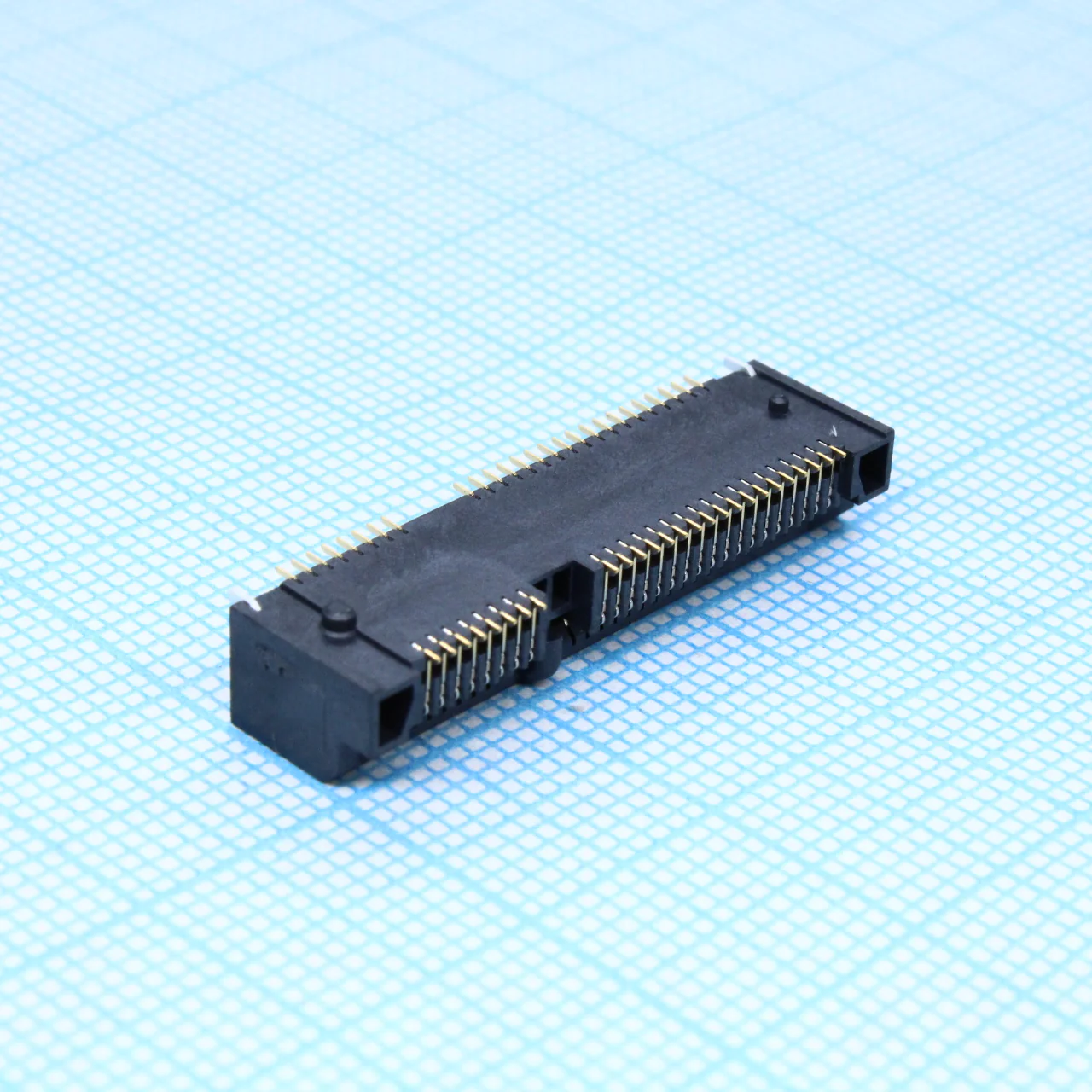 1775838-2 - Слот 52 контакта, 0,8мм.  толщина карты 1мм  для монтажа на плату (mini PCI-Е)