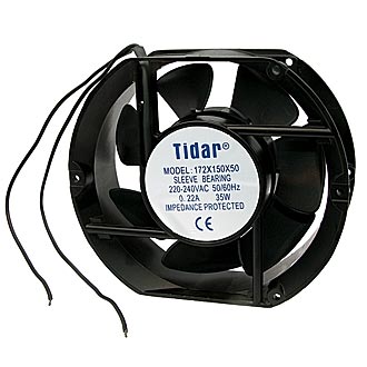 RQA 172X150X50HSL 220VAC - Вентилятор 220В AC, 2200об/мин., 172х150х50мм, 255 м3/час, 42 дБ, подшипник скольжения, тип вывода - провод
