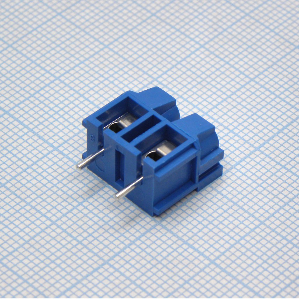 DG360-7.5-02P-12-00A(H) - Винтовой клеммный блок с защитой провода, 2 контакта. Серия DG360-7.5