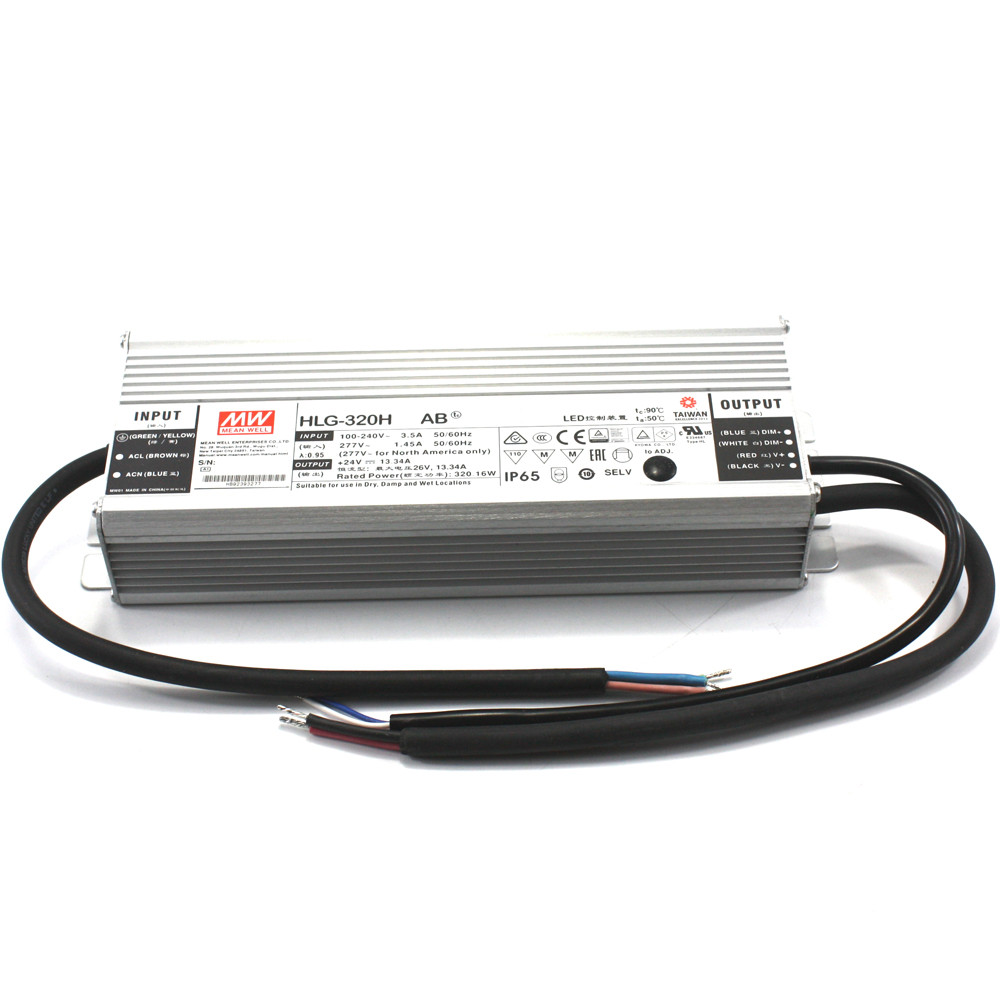 HLG-320H-24AB - Источник электропитания светодиодов класс IP65 320Вт 24В/13,3A стабилизация тока и напряжения димминг