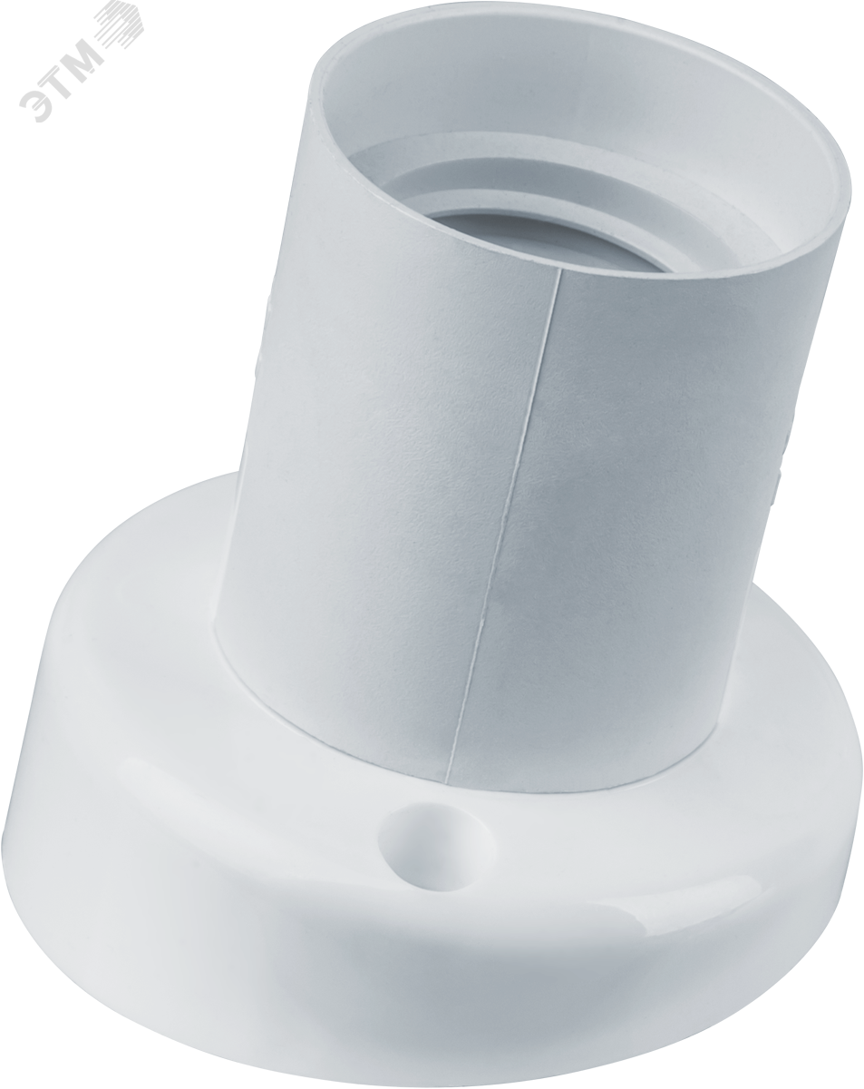 Патрон настенный наклонный Е27 пластиковый белый 21442